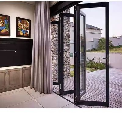 অ্যালুমিনিয়াম সাউন্ড এবং জলরোধী বি আইসোলেটেড বাই ভাঁজ দরজা গ্লাস পার্টিশন দরজা