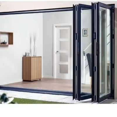 অ্যালুমিনিয়াম সাউন্ড এবং জলরোধী বি আইসোলেটেড বাই ভাঁজ দরজা গ্লাস পার্টিশন দরজা