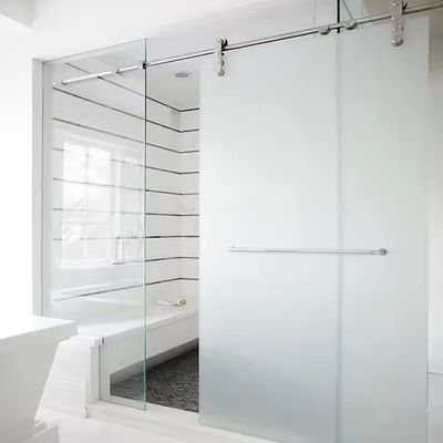 অভ্যন্তরীণ গ্লাস পার্টিশন দরজা 1.4 মিমি প্রোফাইল বেধ সঙ্গে ফ্রিজড গ্লাস এবং 50 বছর জীবন span