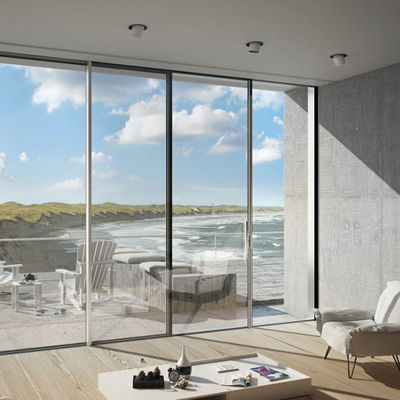 স্টেইনলেস স্টীল হার্ডওয়্যার এবং শক্তিশালী ফ্রেম সঙ্গে আধুনিক সহজ অ্যালুমিনিয়াম স্লাইডিং দরজা