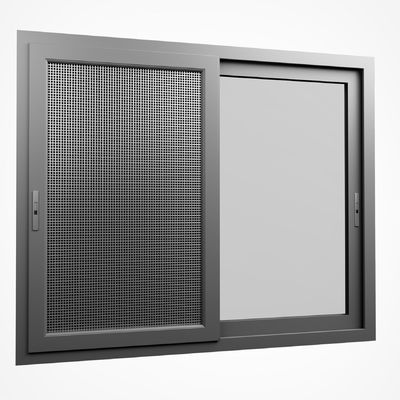 ডাবল গ্লাসযুক্ত স্লাইডিং উইন্ডো অ্যালুমিনিয়াম খাদ ফ্রেম এবং 50 বছরের জীবনকালের জন্য নিরোধক গ্লাস সহ