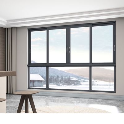 ডাবল গ্লাসযুক্ত স্লাইডিং উইন্ডো অ্যালুমিনিয়াম খাদ ফ্রেম এবং 50 বছরের জীবনকালের জন্য নিরোধক গ্লাস সহ