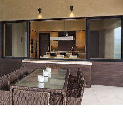 ডাবল গ্লাসযুক্ত স্লাইডিং উইন্ডো অ্যালুমিনিয়াম খাদ ফ্রেম এবং 50 বছরের জীবনকালের জন্য নিরোধক গ্লাস সহ