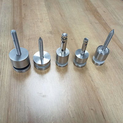 নিয়মিত স্টেইনলেস স্টীল 304/316 স্ট্যান্ডফ গ্লাস রেলিং সিস্টেম 8-12 মিমি গ্লাসের জন্য 30 মিমি / 42.4 মিমি ব্যাসার্ধ সহ