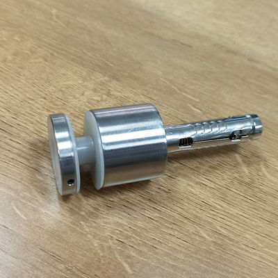 নিয়মিত স্টেইনলেস স্টীল 304/316 স্ট্যান্ডফ গ্লাস রেলিং সিস্টেম 8-12 মিমি গ্লাসের জন্য 30 মিমি / 42.4 মিমি ব্যাসার্ধ সহ