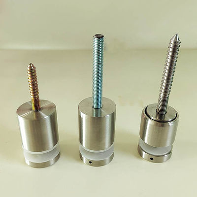 সামঞ্জস্যযোগ্য স্টেইনলেস স্টীল ফ্রেমহীন ওয়াল মাউন্ট গ্লাস রেলিং ফিক্সিং স্ট্যান্ডফ পিন