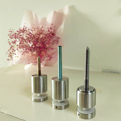 সামঞ্জস্যযোগ্য স্টেইনলেস স্টীল ফ্রেমহীন ওয়াল মাউন্ট গ্লাস রেলিং ফিক্সিং স্ট্যান্ডফ পিন