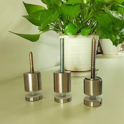 সামঞ্জস্যযোগ্য স্টেইনলেস স্টীল ফ্রেমহীন ওয়াল মাউন্ট গ্লাস রেলিং ফিক্সিং স্ট্যান্ডফ পিন