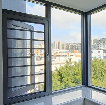 কাস্টমাইজযোগ্য অ্যালুমিনিয়াম সুইং উইন্ডো পাউডার লেপযুক্ত কেসমেন্ট সুইং উইন্ডো